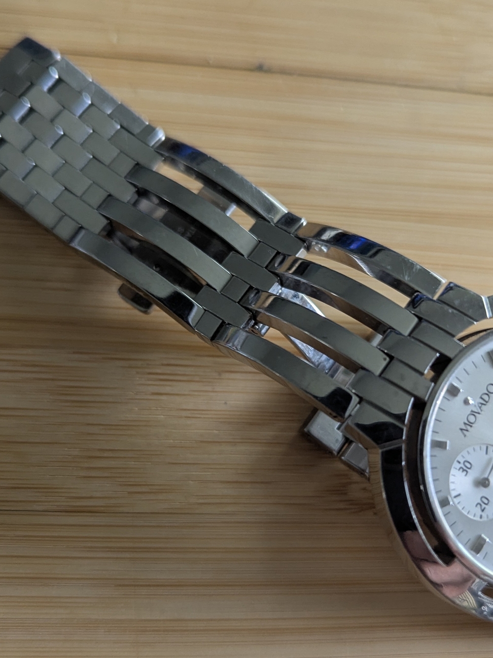 Movado Men's Silver Chronograph Bracelet Watch - Picture 8 of 16